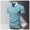 Summer men's POLO shirt, ice silk quick drying short sleeved pure cotton T-shirt, solid color business lapel half sleeved top