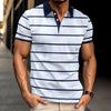 Summer Men's Casual Polo Shirt Lapel Fashion Color Matching T-shirt Business Casual Shirt Office Commuter Sports Top S-XXXL