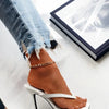 Stylish Women's Heel Flip Flops Black High Heels White Sandals Women Mules Slippers Ladies Summer Shoes 36-42 Calzado Mujer