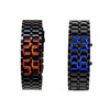 Women Men Watch Lava LED Fashion Accessory Bracelet Friendship Retro Style Hand Wrist Wristwatch Full Steel Chain Decoration