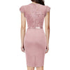 New Women's Lace With Patchwork Waist CinChing One Step Skirt And Small Dress