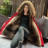 Winter Warm Coat Fox Fur Jacket 2023 New Hooded Black Imitation Fur Woman Parkas Mulher Parkas Women's Jacket Red Fur Coats