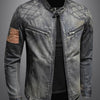 denim jacket trendy retro fashion casual stand-up collar zipper jacket