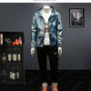 Minglu Spring Autumn Hooded Men's Jackets Luxury Allover Printed Zipper Sport Casual Male Coats Fashion Man Overcoat 4XL