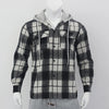 Cross border new fashionable European and American men's foreign trade leisure hooded plaid shirt jacket men's stock