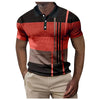 Men's Short-Sleeved Cotton POLO Shirt Color Contrast Personality Fashion Trend Button T-Shirt Casual Daily Summer