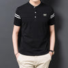 Men's Fashion Summer POLO T-shirt Casual Cotton Breathable Top Stand Up Neck Short Sleeve Korean Comfortable T-shirt