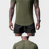 Mens Quick Dry T-shirt Summer Running Sport Breathable Short Tee Casual Shirt Male Gym Fitness Bodybuilding Workout Clothing