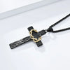 Men Jesus Christ Cross Necklace Stainless Steel Pendant Chain Crown of Thorns