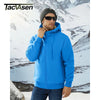 TACVASEN Men's Fleece Lined Sherpa Jacket Soft Warm Full Zip Up Windproof Hoodie Jacket Casual Heavy Thermal Coats