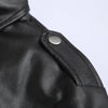 Men PU Leather Jacket Motorcycle Fashion Slim Fit Leather Coat