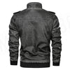 Motorcycle Riding Jacket Washed Retro Motorcycle Pu Leather Jacket Large Size Loose Multi-pocket Men's Leather Jacket