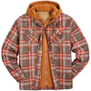 Mens Long Sleeve Winter Hooded Coats Fleece Lined Flannel Plaid Shirts Jacket Button Down Sherpa Jackets with Hood