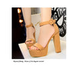 Summer Sandals Ladies Party Banquet Pumps 13.5CM Platform Valentine Strap Quality Shoes Women High Heels Sexy Size 34-43