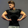 Summer Men's Fitness Training Short Sleeve Solid Color Shirt Gym Round Neck Bodybuilding Tight Cotton Quick Drying T-shirt