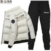 BSS FLEXX APPAREL Men's Fashion Warm New Windproof High Quality Polyester Zipper Jacket and Pants 2-p