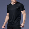 Summer High Elastic t-Shirt Men Breathable Ice Silk t Shirt Short Sleeve Casual Tops Quick Dry Gym Running Shirt Male Clothing