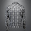 Minglu Spring Autumn Men's Jackets Luxury Plaid Allover Printed Single Breasted Male Coats Casual Man Overcoat Plus Size 5XL