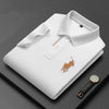 Embroidered Men's Pure Cotton Popsicle Cotton Short Sleeved Polo Shirt Summer New Business Casual Breathable Men's Top 4xl