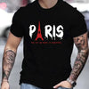 Men's T-Shirt Fashion Street Paris Letter Short Sleeved T Shirt For Men Casual 3d Print Summer Top Breakable Loose Men Clothing