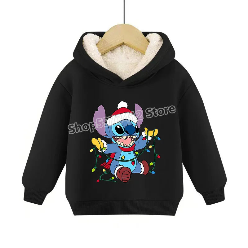 Lilo & Stitch Child Hoodies Hoodies Sweatshirts Long Sleeves Cute Cartoon Printing Fashion Casual Boys and Girls Christmas Gifts