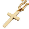 Men Simple Cross Pendant Alloy Necklace Chain Jewelry Christmas Day Gift Simple Cross Stainless Steel Necklace Titanium Steel