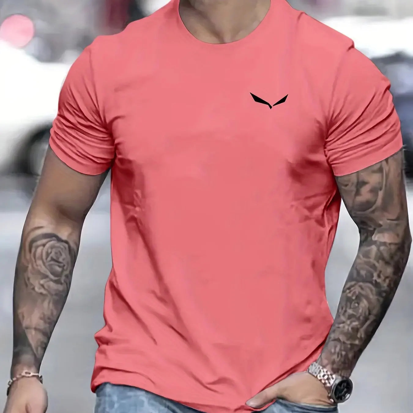 Breathable T Shirt Round Neck Fashion Short Sleeve Top