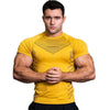 Summer New Fitness Clothes Coach Sports T-shirt Muscle Tights Men High Elastic Training Clothes Short Sleeve Fitness Clothes Men