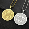 Stainless Steel 7 Archangels Pendant Necklace Women Men Gold Color Hip Hop Planet Sun Moon David Star Religious Jewelry Gift