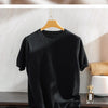 Superfine Merino Cashmere T Shirt Men's Knitted O-neck Breathable Thin Cashmer Short Sleeve Tee Solid Color Tops Tee