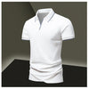 POLO shirt men's summer fashion ice silk quick drying short sleeved T-shirt solid color loose business collar pure cotton top