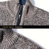 M-4XL Autumn/Winter New Men's Plush Thickened Knitted Jacket Vertical Neck Zipper Sweater Cardigan Warm Coat Jacket Jacket