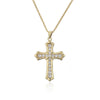 NEWBUY Gold Color Jesus Cross Pendant Stainless Steel Chain Necklace For Women Men Classic Design Christain Jewelry Gift