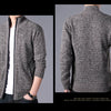 M-4XL Autumn/Winter New Men's Plush Thickened Knitted Jacket Vertical Neck Zipper Sweater Cardigan Warm Coat Jacket Jacket