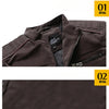 Plus Fleece Splicing European Leather jacket