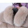 Maomaokong Real Fur Jacket  Women Winter Short Natural real Fox Fur Lady Zipper Fur Coat Female Warm Jacket  with Collar