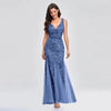 Elegant Fashionable V-neck Sequin Dress Socialite Stylegown Summer Cross-border Hot Selling Dress Sleeveless