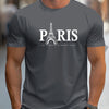 Men's 100% pure cotton summer loose size PARIS letter pattern print casual comfortable round neck short sleeved T-shirt top