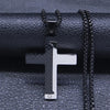 Christian Jesus Cross Necklace Chain for Men Stainless Steel Gold Color Bible Prayer Man Male Jewelry collar hombre N2005S02