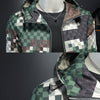 Minglu Plaid Camouflage Printed Men's Jackets High Quality Hooded Long Sleeve Sport Casual Spring Autumn Male Outerwear 5XL