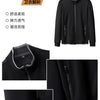 Top + pants Autumn and winter high-end boutique plus cashmere men's hoodie set, stand collar large size leisure sports two-piece