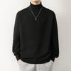 Mens Winter Sweater Thick Warm Knitwear Man Classic Solid Bottom Shirts Men's Pullover White Beige Korean Fleeced Clothes