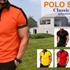 Summer Men's short sleeved polo shirt business Office Splicing together T-shirt men's casual top European and American plus size