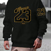 23 USA Art Letter Design Man Clothes Street Style Fleece Sweatshirts Autumn Casual Hoodies Fashionable Crewneck Pullovers