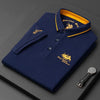 Summer New Men's Embroidered Polo Collar 100% Cotton Short Sleeved Polo Shirt Fashion Solid Color Casual Top T-shirt M-4xl