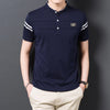 Men's Fashion Summer POLO T-shirt Casual Cotton Breathable Top Stand Up Neck Short Sleeve Korean Comfortable T-shirt