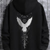 Oversize Hoodie For Men Autumn Fashion Totem Printing Long Sleeve Hooded Sweatshirt Mens New Casual Loose Hoodies Y2K Streetwear