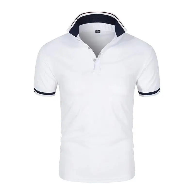 Casual Breathable Comfortable Polo Shirt Men's Solid Color High Quality Short Sleeve T-Shirt ﻿