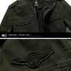 High-quality men's military jacket new multi-pocket collar embroidered sleeve pilot tooling plus size cotton jacket men