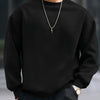 Men's autumn and winter fashionable casual loose and simple letter printed fleece pullover round neck long sleeved sweatshirt